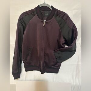 Talula | Courtney Bomber Purple and Black Jacket - Size S